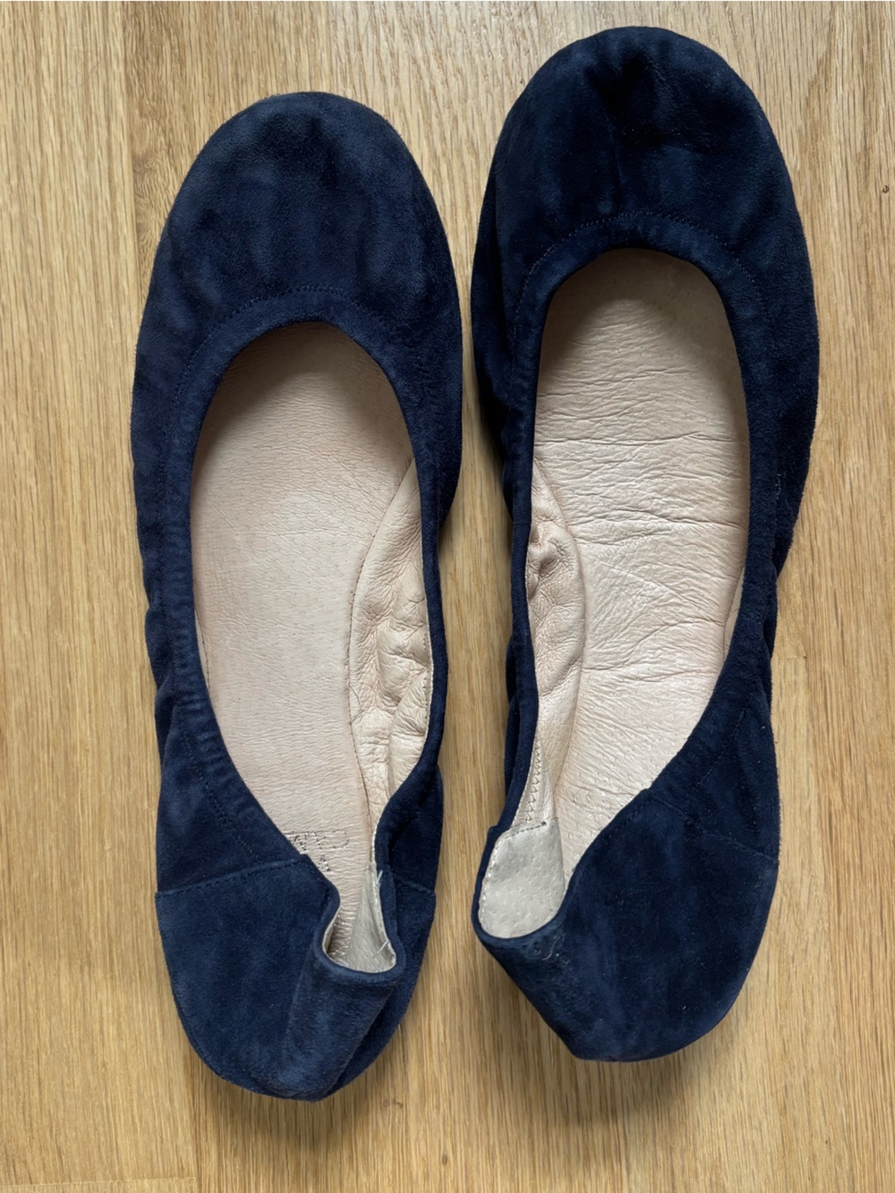 Vince Camuto Navy Suede Ballet Flats